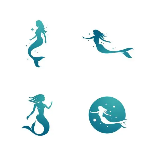 Vector illustration of Mermaid vector illustration design