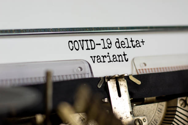 istock Covid-19 delta plus virus variant symbol. Words 'Covid-19 delta plus variant' typed on retro typewriter. Medical and COVID-19 new delta plus variant concept. 1337605281