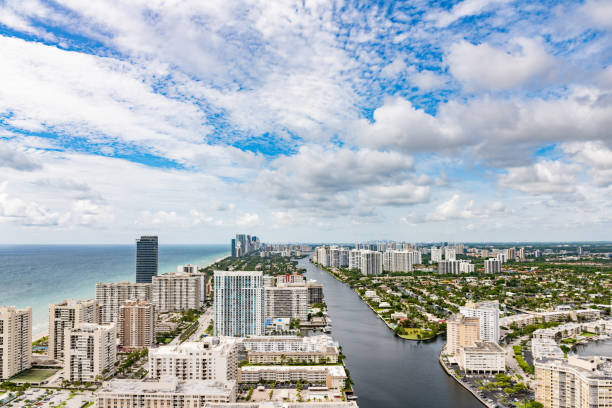 istock Hallandale Beach View in Florida USA on a Cloudy Summer Day 1337618109