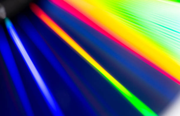 istock Rainbow colors caused by reflections on the DVD. 1337623289