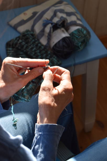 istock Knitting a pair of socks. 1337626626