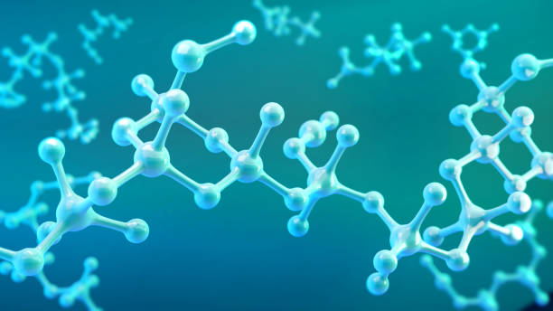 istock Science or medical background with molecules, Nano technology and research 1337631117
