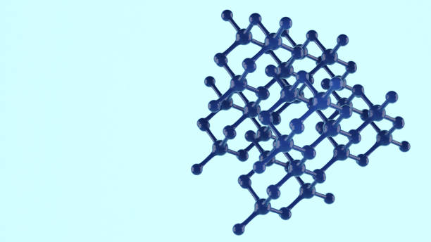 The shape structure of nanotechnology,Nanotechnology of the future,nano diamonds,3d rendering