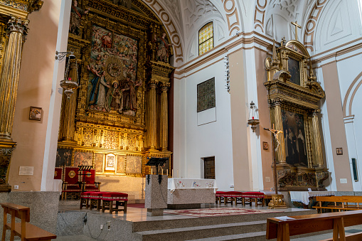 Interior of the church of Santa Teresa de Jesus in Avila, Spain.