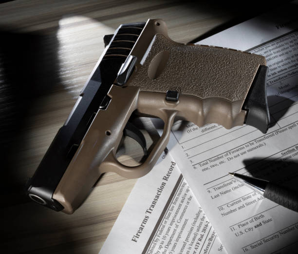 istock Handgun on public domain form for its purchase 1337649385