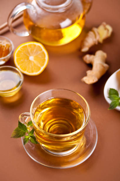 istock Refreshing ginger tea with lemon and honey 1337650486