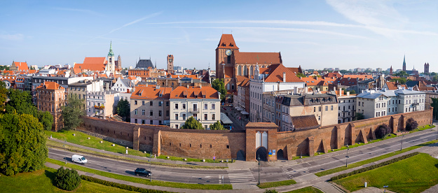 Holidays in Poland - Old Town in Torun and  River Vistula. In 1997, the Old Town Complex was inscribed on the UNESCO World Cultural Heritage List