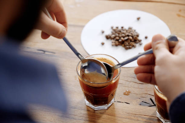 istock Freshly brewed coffee examine close up 1337666326