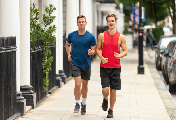 istock Friends running in London 1337667947