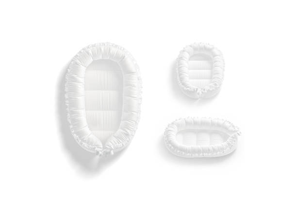 istock Blank white babynest lounger mockup, different views 1337669227