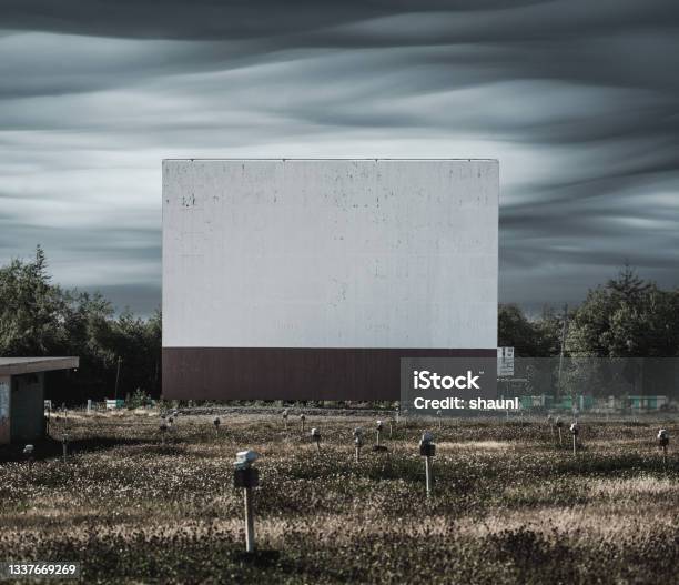 Drive In Movie Theatre Stock Photo - Download Image Now - Drive-in Movie, Abandoned, Absence