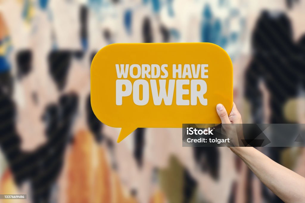 Words have power Single Word Stock Photo