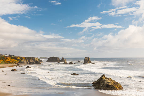 istock Sea stacks and surf on Bandon beach on the Oregon coast. 1337670680