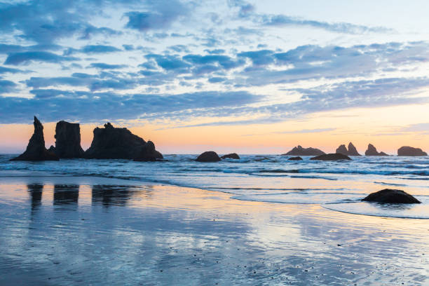 istock Sea stacks on the Oregon coast at sunset. 1337670740