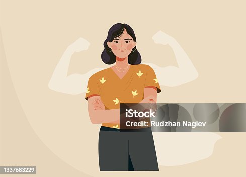 istock Strong woman concept 1337683229