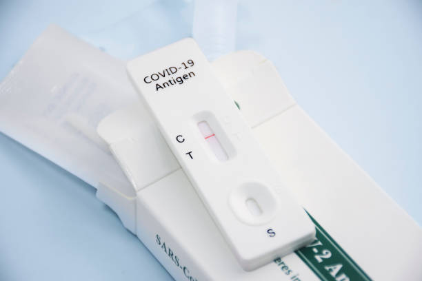 istock Covid-19 negative test result with SARS CoV-2 Rapid antigen test kit (ATK) 1337685653