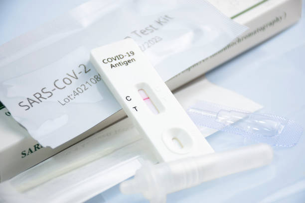 istock Covid-19 negative test result with SARS CoV-2 Rapid antigen test kit (ATK) 1337685877
