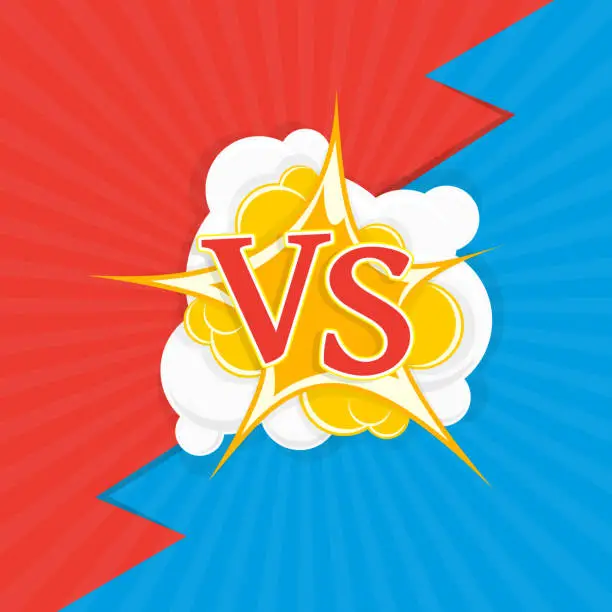 Vector illustration of Versus letters fight backgrounds.