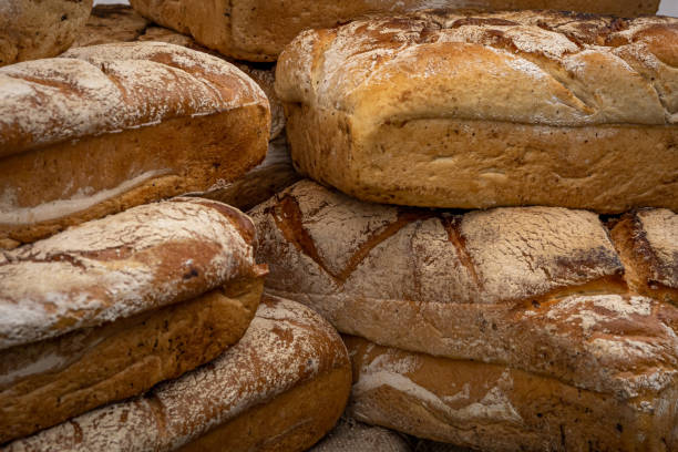 istock Loaves of a fresh artisan bread. 1337696877