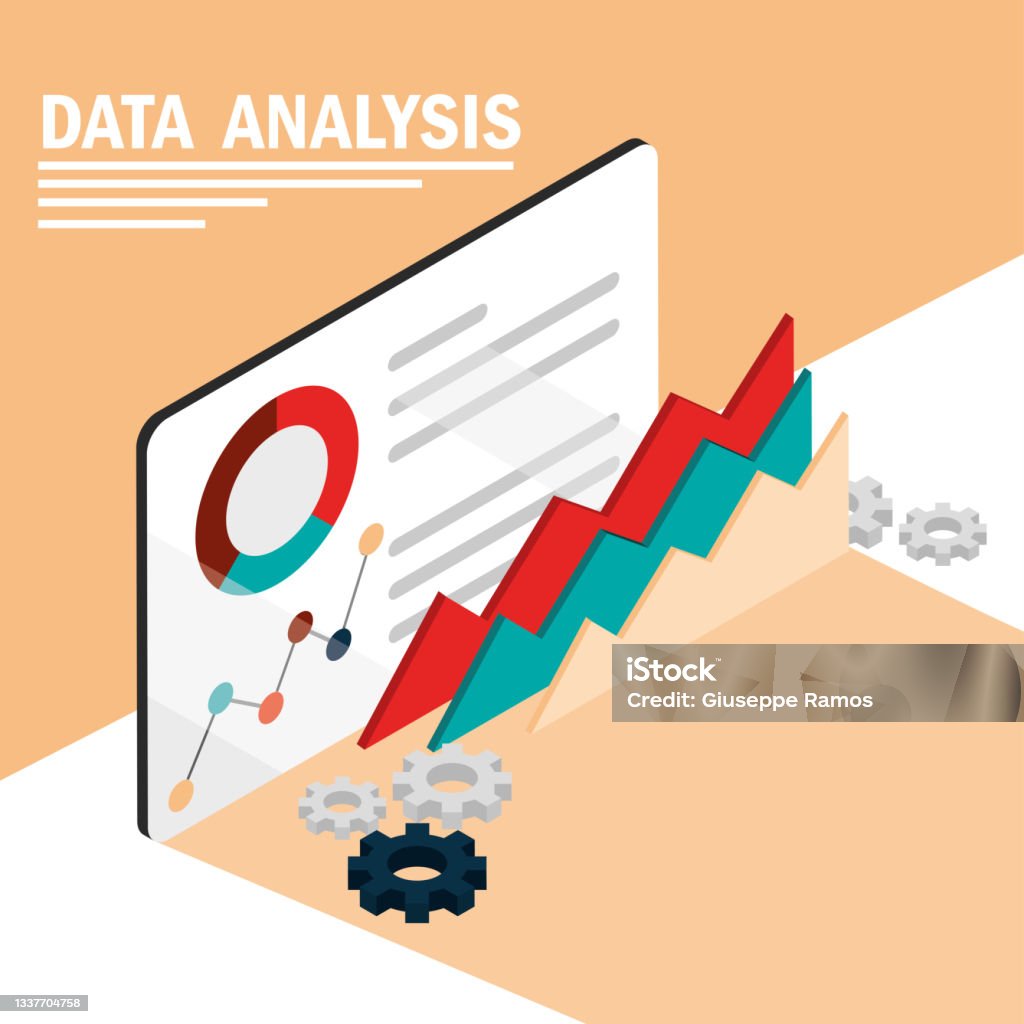 Analysis Graphocs Data Analysis Diagram Stock Illustration - Download Image Now ...