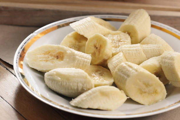 istock sliced bananas in a plate - close-up 1337705156