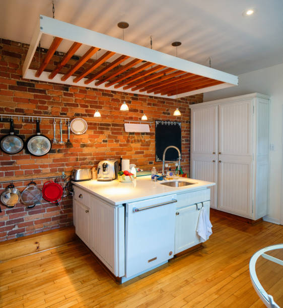 istock Lived-in modern Apartment - Kitchen Island 1337706177