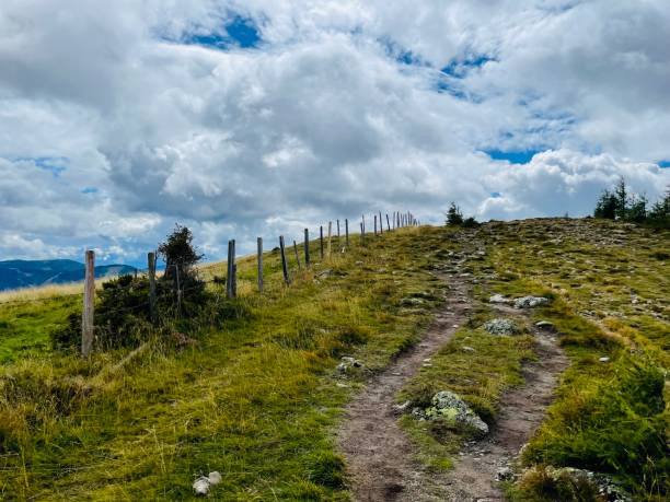istock Path on the mountain top, mountain ridge 1337708739