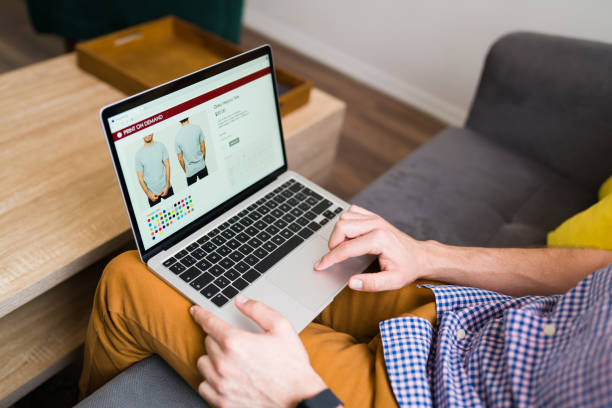 istock Man placing an order on an online shop 1337712674