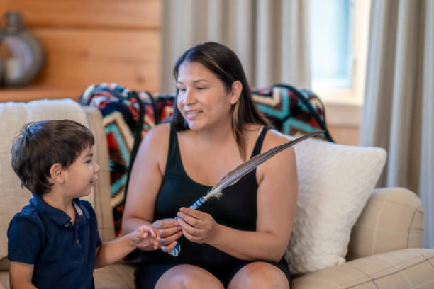 istock Indigenous mother sharing cultural stories with her young son 1337721750