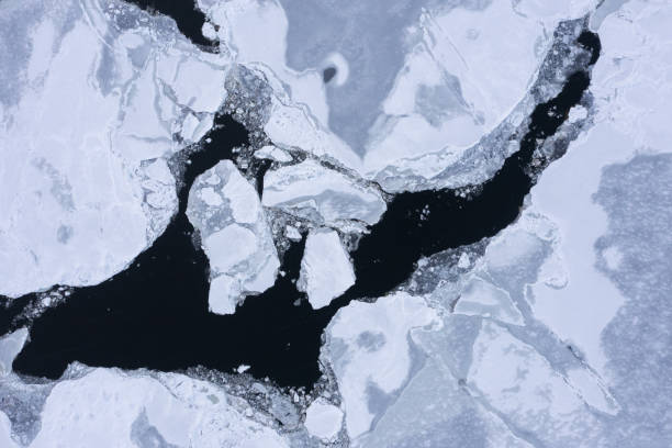 istock Ice field shot from the top. 1337731606