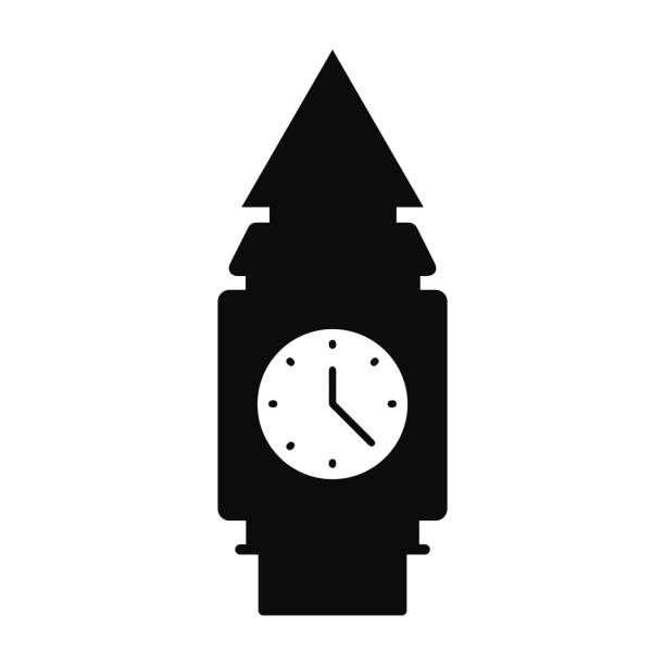architektur, uhrturm, historisches gebäude, wahrzeichen, zeithaus-ikone - big ben london england tower clock tower stock-grafiken, -clipart, -cartoons und -symbole