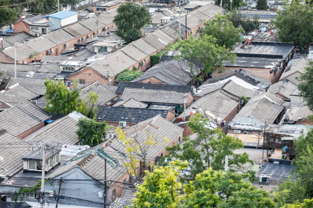 istock high view of Beijing hutong. 1337735649