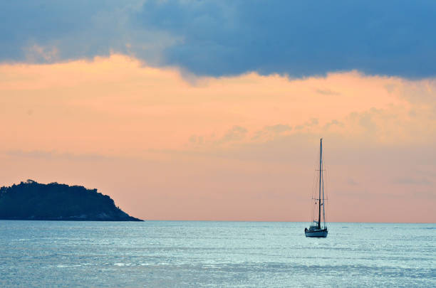 Sunset at the Patong beach, Phuket, Thailand