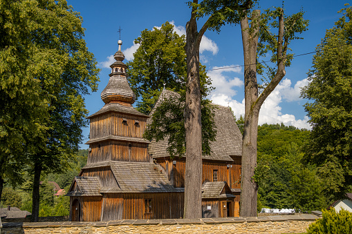 Wooden historic church in Przydonica, Małopolska