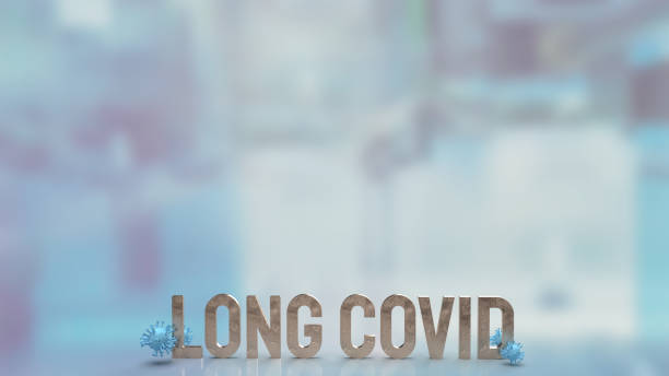 clear virus and word long covid for medical or sci concept 3d rendering The clear virus and word long covid for medical or sci concept 3d rendering cirque de soleil stock pictures, royalty-free photos & images
