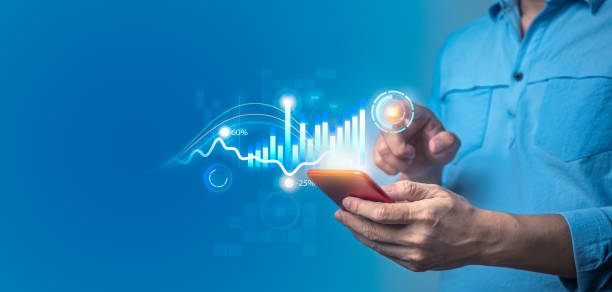 istock Businessman using smartphone for analysis business data graph growth and analyzing financial data on hand. Technology of Business Planning and Strategy 1337745869