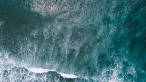 istock Aerial view of beautiful sea wave surface 1337753470