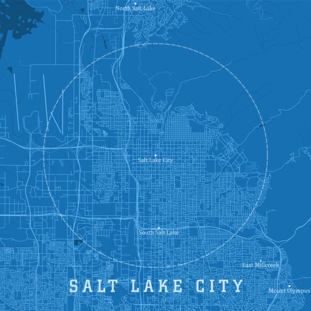 Salt Lake City UT City Vector Road Map Blue Text Salt Lake City UT City Vector Road Map Blue Text. All source data is in the public domain. U.S. Census Bureau Census Tiger. Used Layers: areawater, linearwater, roads. salt lake stock illustrations