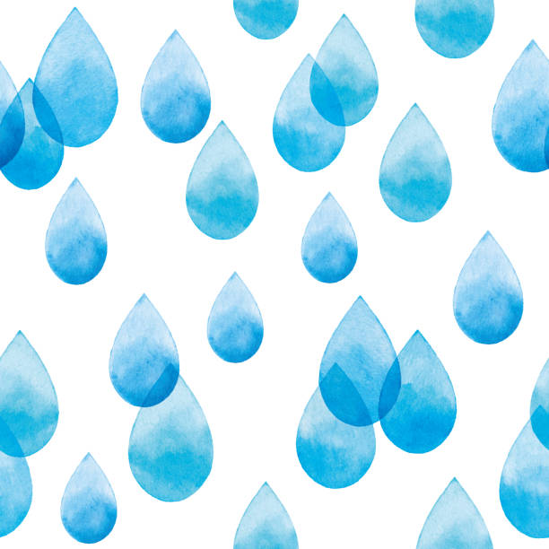 illustrations, cliparts, dessins animés et icônes de logo waterdrops aquarelle - splashing water drop white background