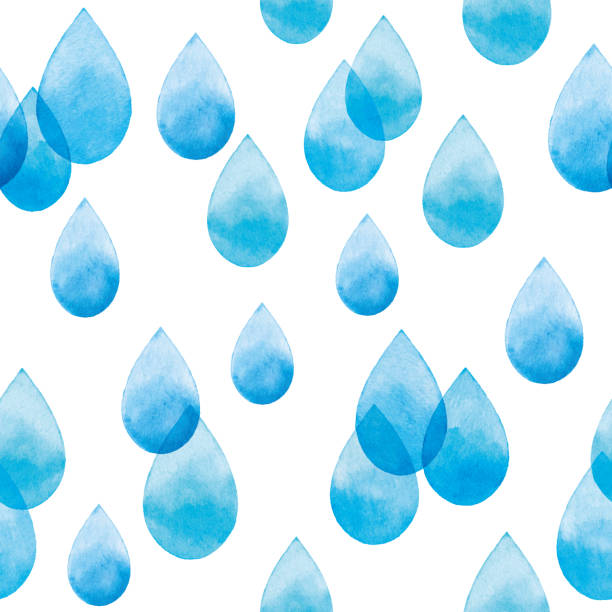 수채화 물방울 로고 - splashing water drop white background stock illustrations