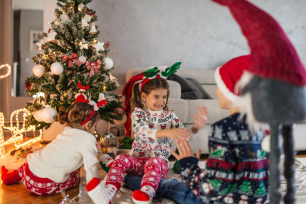 istock Happy children on Christmas Eve 1337760928