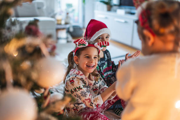 istock Happy children on Christmas Eve 1337761178