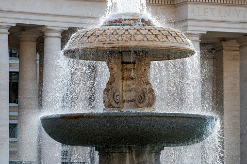 Famous Bernini Fountain in Vatican, Italy