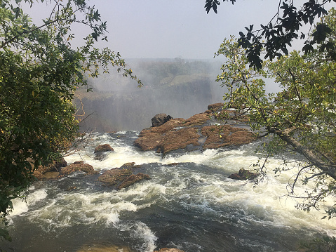 Victoria Falls as know as Mosi-oa-Tunya, means in Tonga language (Zambia and Zimbabwe)