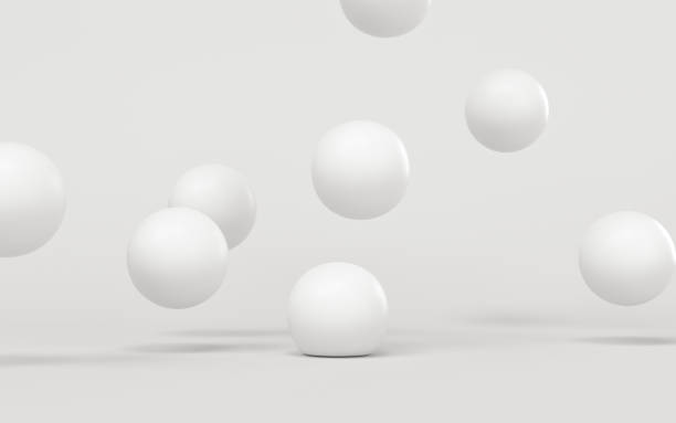 palle morbide rimbalzanti con sfondo bianco, rendering 3d. - bouncy ball foto e immagini stock