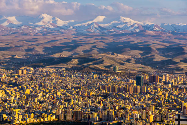 istock Tabriz and the snow-capped mountains 1337769464