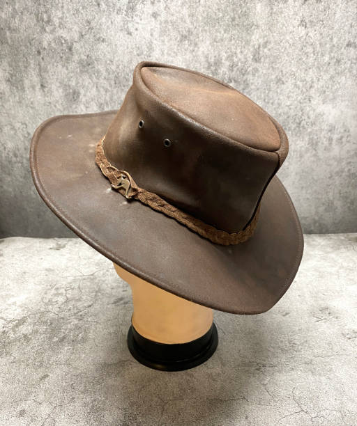 istock cowboy australian leather hat brown 1337773182