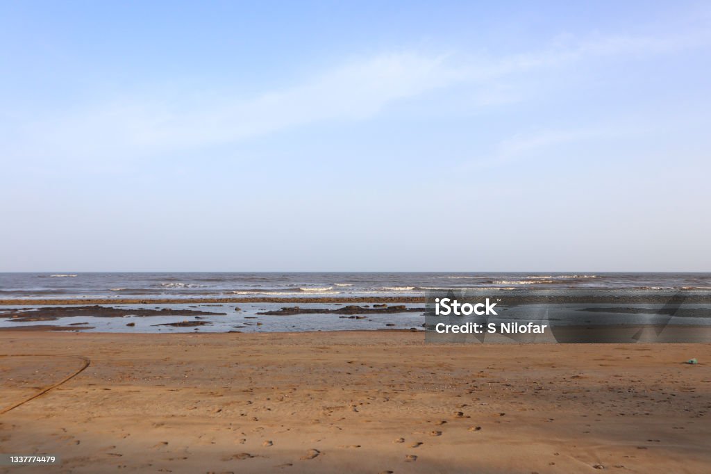 The coast madhuvan beach at Bhavnagar Gujarat India Beach Stock Photo