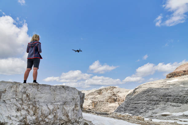 istock Flying with a drone in the Dolomites 1337779216