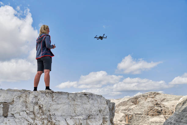 istock Flying with a drone in the Dolomites 1337779253